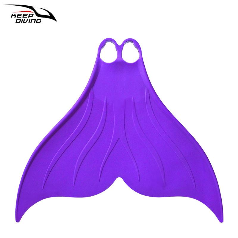 Silicone Mermaid Fin for Adult Diving – Professional Swimming Equipment Large фиолетовый