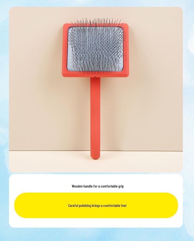 Custom Pet Hair Brush for Shedding and Fluffing - Fine Needle Air Cushion Comb for Dogs & Cats