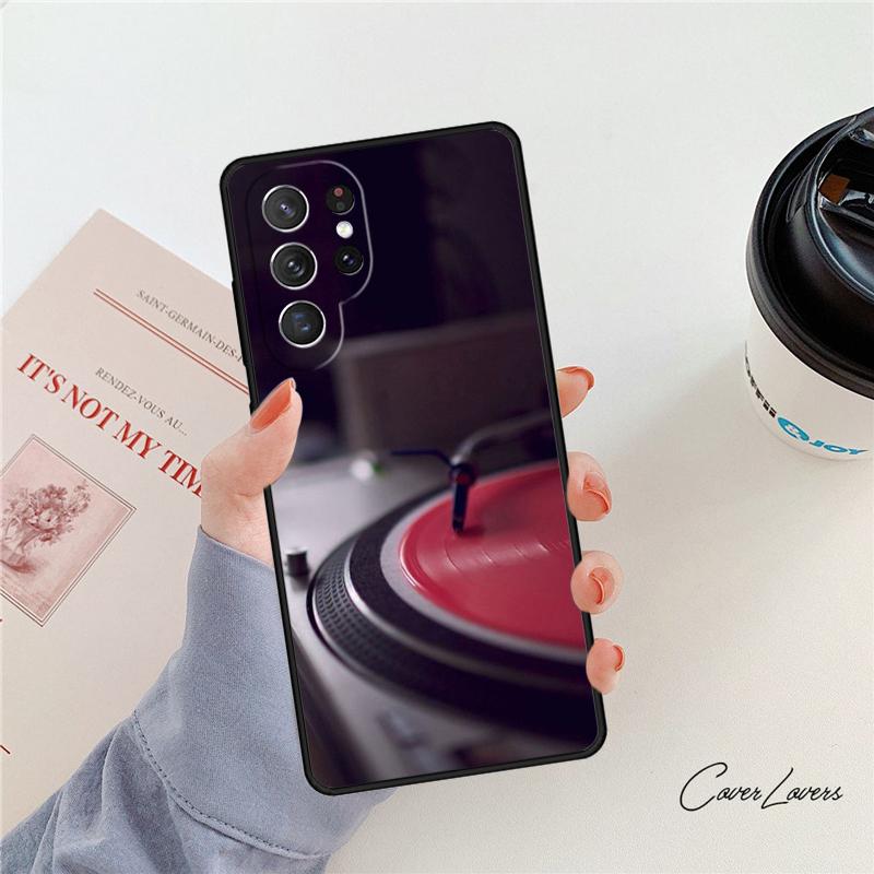 Vinyl DJ Record Art Phone Case For Samsung Galaxy S24 S25 S23 S22 Ultra Note 10 20 Plus S20 S21 FE Cover