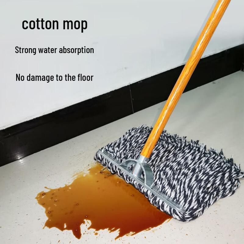 Jiangtingke Wooden Handle Cotton Mop