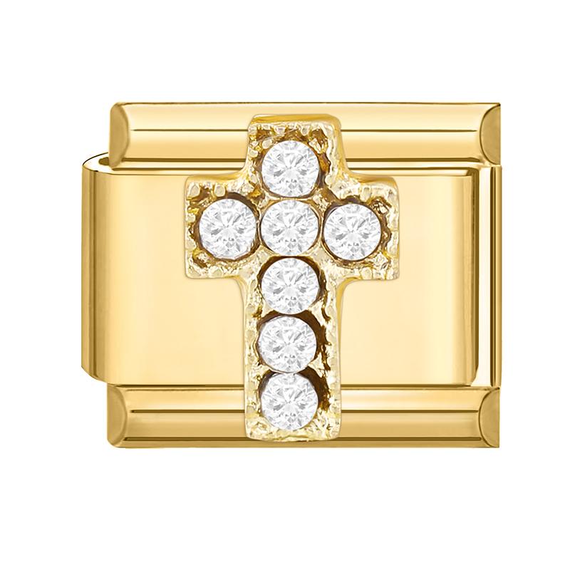 New Y2K Gold Color Butterfly Moon Bow Shell Star Pearl Pendant Italian Charm Link Fit 9mm Stainless Steel Bracelet DIY Making