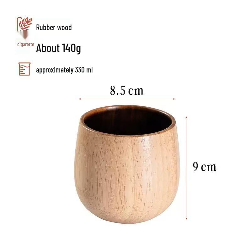 Taza de Cerveza y Taza de Café de Madera Japonesa con Asa - Resistente a Altas Temperaturas, Diseño Creativo