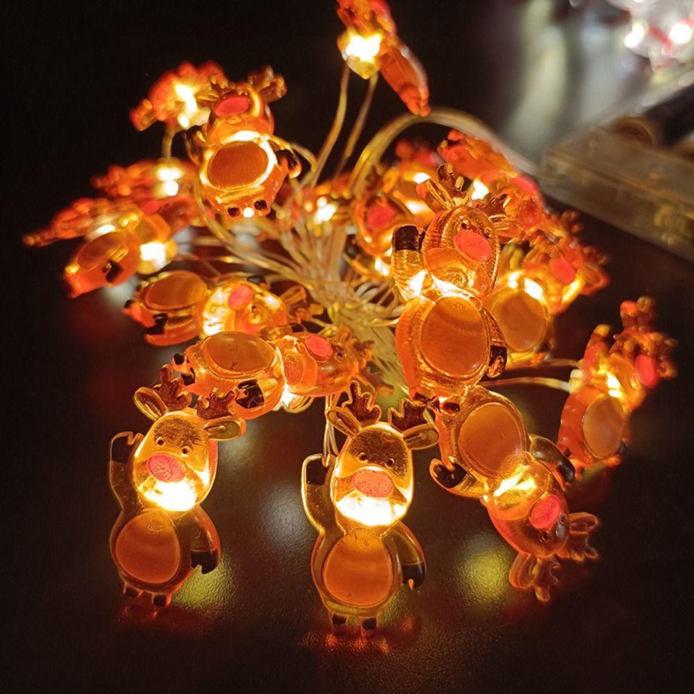 Artificial LED Elk String Lights Hanging Night Light Atmosphere Lamp Halloween