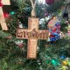 1pc 3D Nativity Scene Wooden Cross Ornament, Handmade Christmas Tree Decoration, Home And Religious Decoration