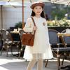 Girls' Knitted Dress Spring and Autumn Sweet Mesh Skirt
