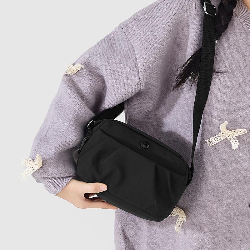 Leichte Nylon-Tasche Damen Schultertasche Crossbody-Tasche Mehrschichtige Handy-Tasche