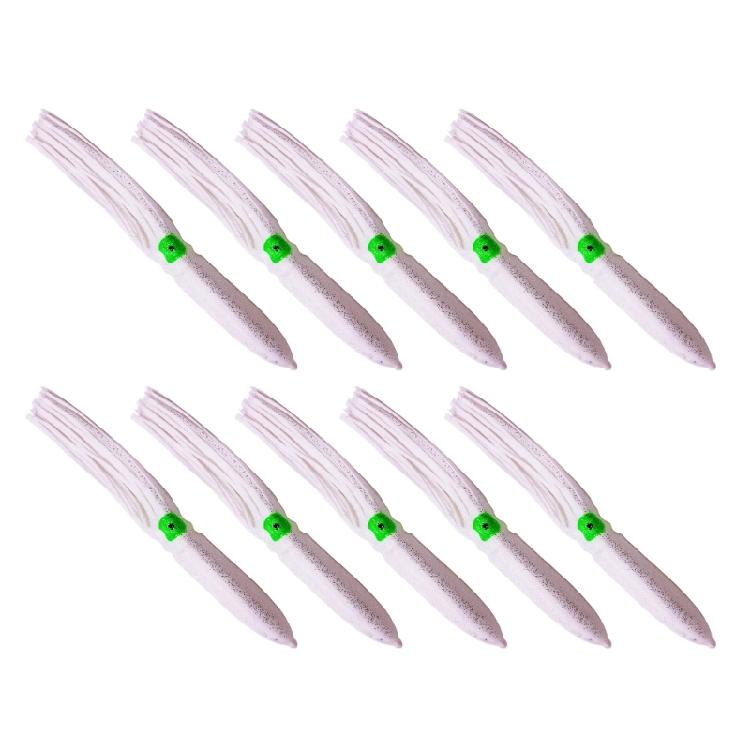 10Pcs Soft Lure Squid Skirts 8cm Artificial Baits Lures Saltwater Trolling Lure Artificial Baits Fishing Accessories