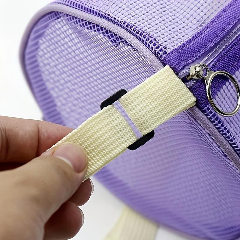 Playful Two-Eyed Beach Wash Bag - Lightweight Leak-Proof Zipper Closure Adjustable Strap & Mesh Window Travel Toiletry Organizer