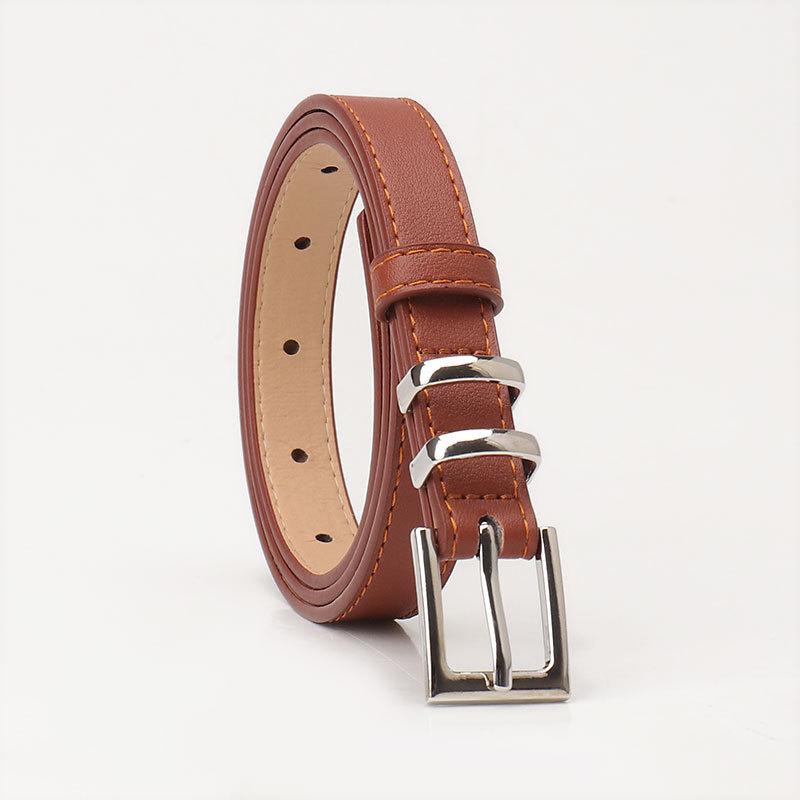 

Женский ремень с квадратной пряжкой высшего качества: Искусственная кожа, простой стиль для поездок на работу, универсальный аксессуар для костюма верблюд