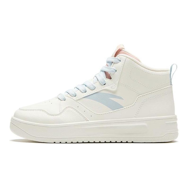 Anta Comfortable Versatile Shock Absorbing Durable High-Top Sneakers Women Sneakers White Blue 922348002Q-2