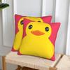 Yellow Classic Rubber Duck 2 Pcs Square Pillowcase Pillow Cover Cushion Zip Decorative Comfort Throw Pillow For Home Sofa