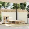 VidaXL Retractable Side Awning Cream 120 X 1000 Cm