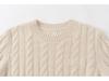 Women's 100% Pure Cashmere Round Neck Cable Knit Sweater