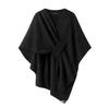 Elegant Womens Oversized Cape Shawl Winter Lightweight Wrap Coat Solid Color Draped Stylish Outerwear