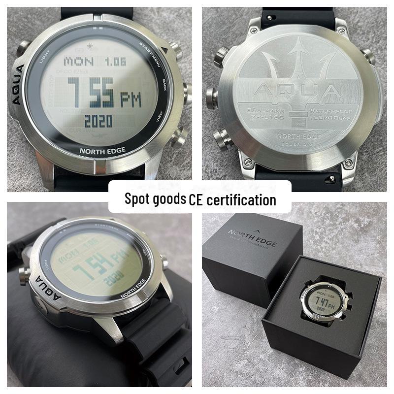 C Sports Outdoor 100m Wasserdichte Smarte Taucheruhr mit Höhenmesser, Thermometer, Kompass & Multifunktionsmerkmalen