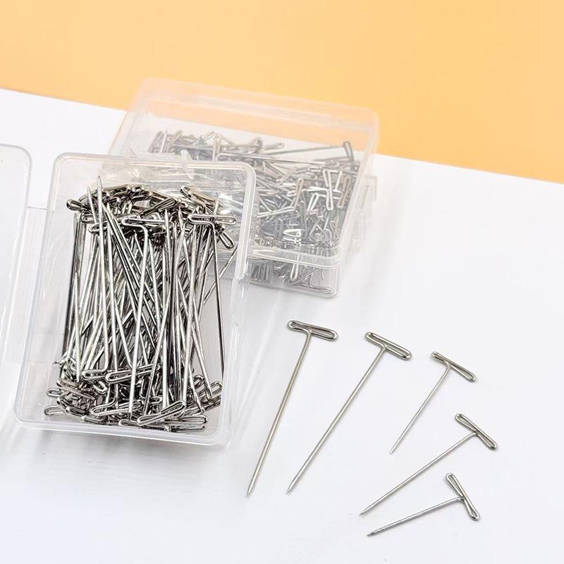 Diy Wig Securing Pins, T-Shaped Pins, Suitable For Knitting, Wigs, Sewing And Office Wall Decoration - 50-Piece Pack