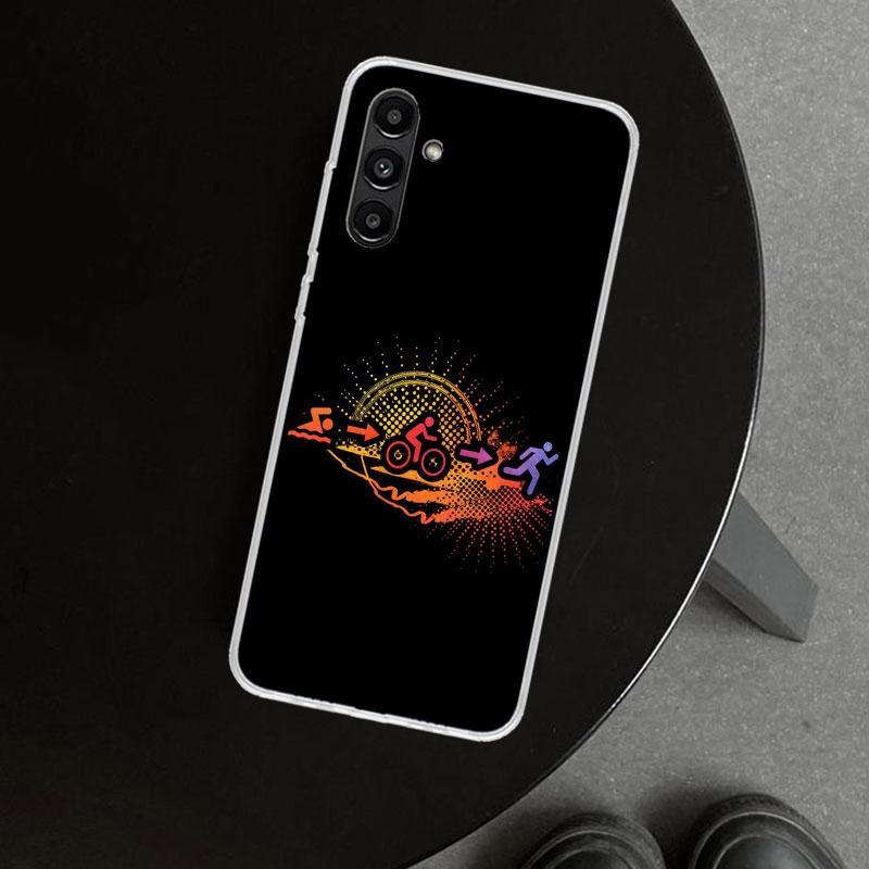

Triathlon Swim Bike Run Phone Case Cover for Samsung Galaxy A17 A16 A26 A36 A56 A57 A37 A15 A25 A35 A55 A14 A24 A34 A54 A13 A23 Samsung A13 5G