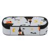 Pencil Bag Neat Design 300D Polyester Secure Zipper Closure with Main Pocket Mesh Layer and Removable Pen Divider for Students