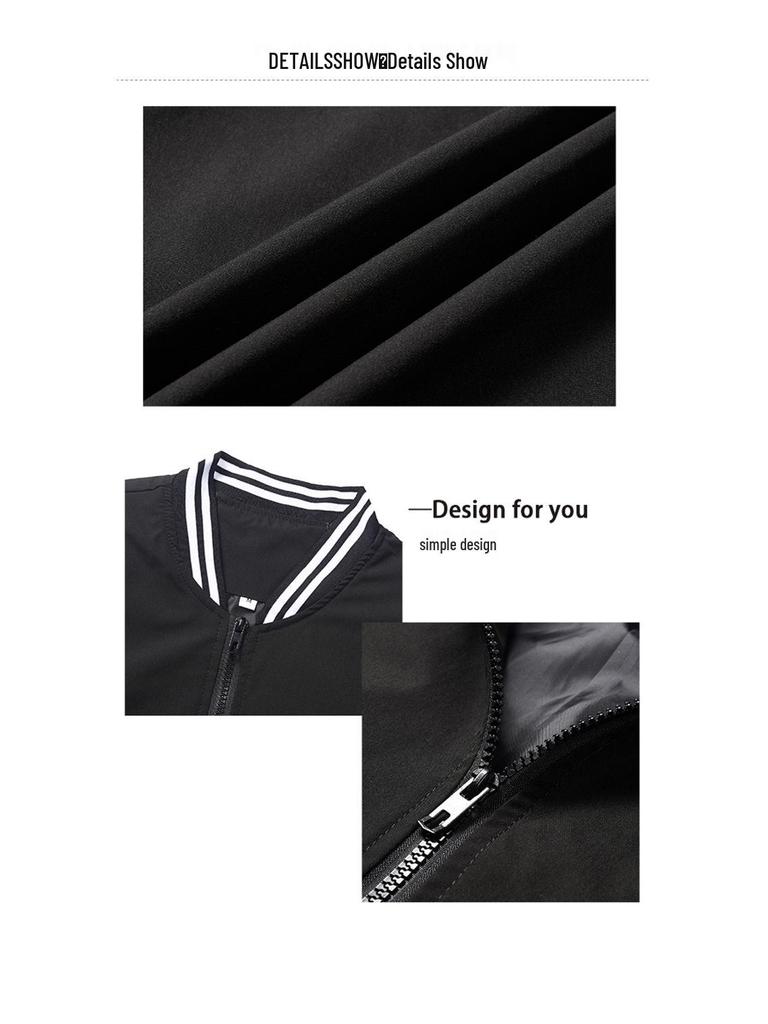 Autumn Stand-Up Collar Windbreaker: Custom Baseball Uniform with Embroidered Logo