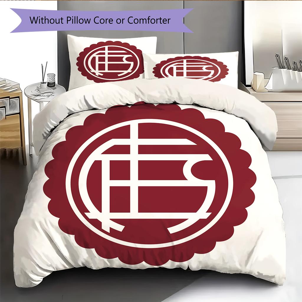 Club Atletico Lanus Pattern Bedding Home Decoration Birthday Gift (1 * duvet cover + 2 * pillowcase, without core)