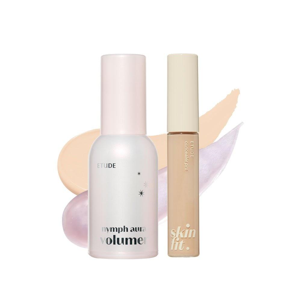 Etude [Planning Set] Nymph Glow Volumer 24g + Big Cover Concealer / Glowing Skin / Blemish Cover