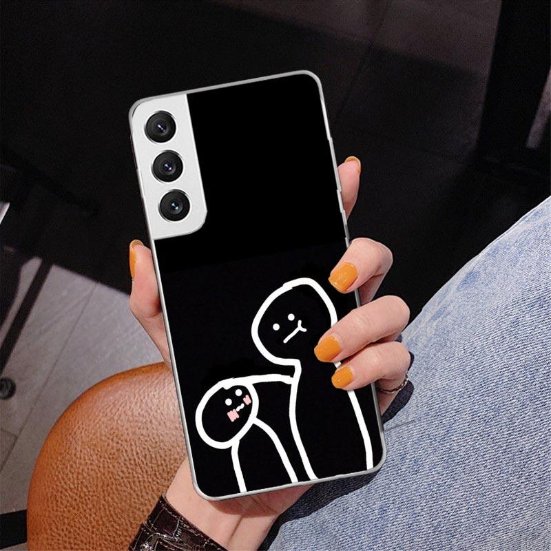 Cartoon Stickman Matchman Phone Case For Samsung Galaxy S24 S25 Edge S26 Ultra S23 S22 S21 Plus S20 FE + Personalized Print Cove