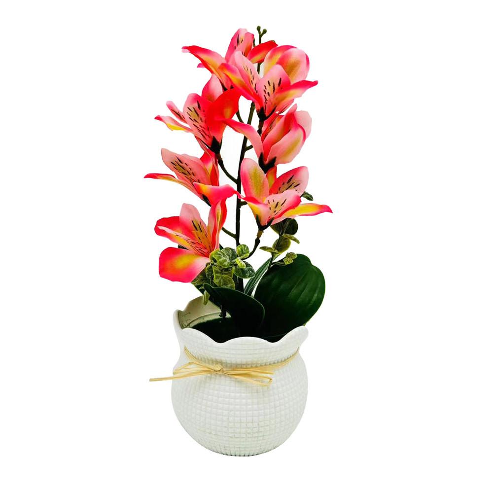 

Искусственный цветок Юлания обнаженная Зеленое горшечное растение для гостиной и для подарка Deep Pink