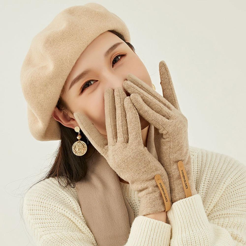Keep Warm Winter Gloves Windproof Women's Gloves Fashion Cashmere Gloves  Drive