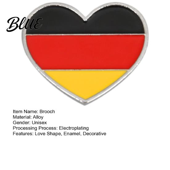 Oil-filled Brooch Travel Souvenir National Flag Love Styling Oil Element