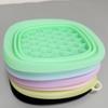 Foldable Ice Bath Facial Basin With Soft Silicones Design Builts-In Ice Tray Face Bowl For Cooling Relief Travel Use