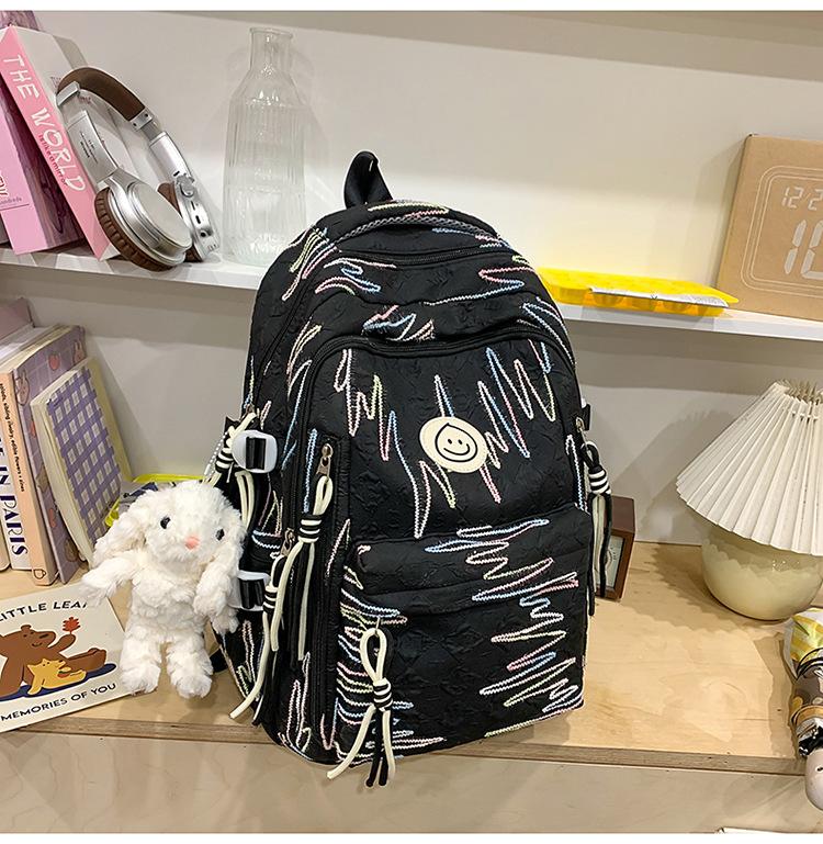 School Bag New High Value Ins Japanese Backpack Cute Casual Simple Large Capacity School Bag Versatile Commuter Make-up Bag