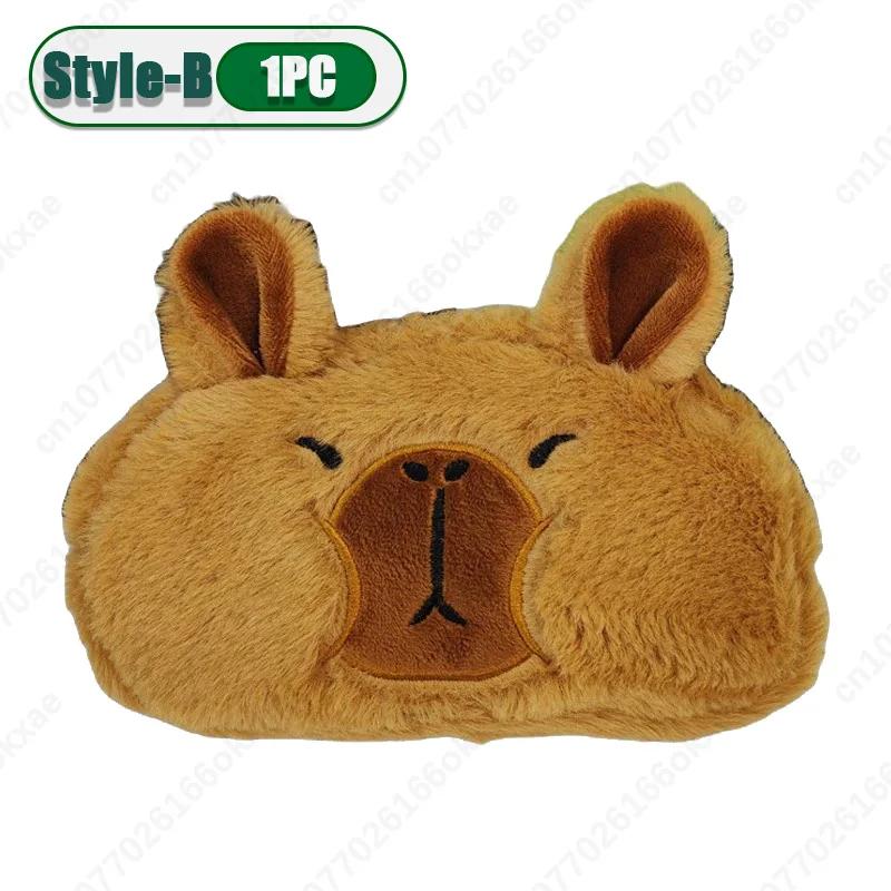 Kapybara Stationery Pen Bag Cute Guinea Pig Large Capacity Plush Stationery Japanese Pen Box Learning Stationery Supplies