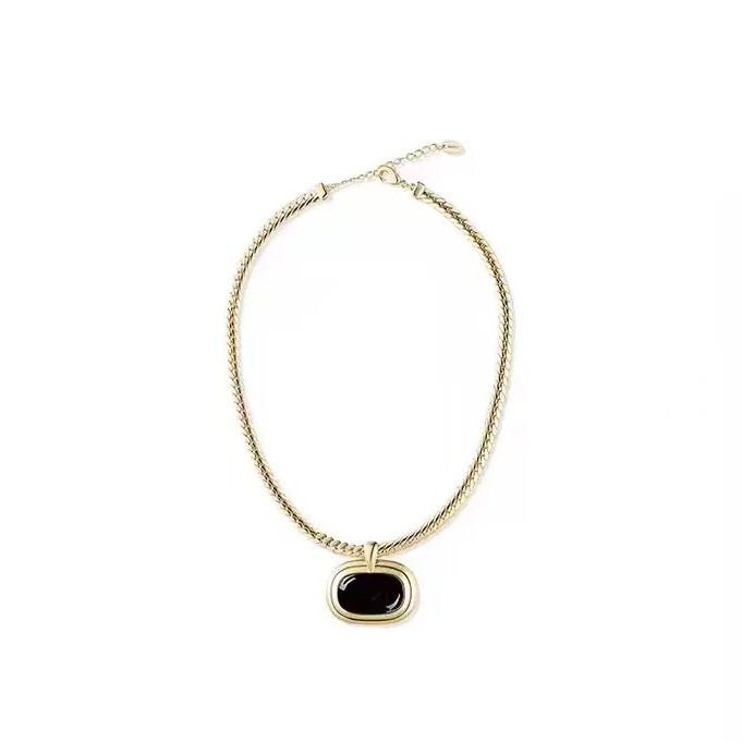 New Liquid Enamel Pendant Necklace - Women's Original Design, Exquisite Luxury Clavicle Chain for Autumn/Winter.