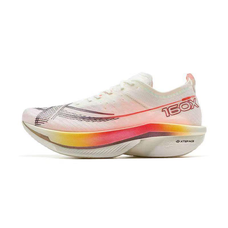 Xtep 160X 6.5 Pro Sports Comfort Low-Top Carbon Plate Marathon Running Shoes Men sneaker White Red 976419110090-1 42
