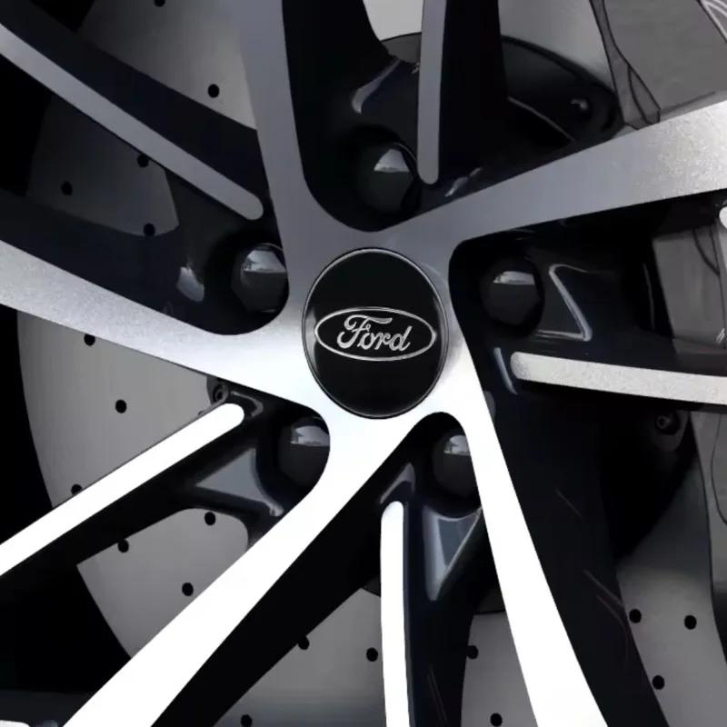 Autosticker 4 stuks 54 mm Auto Originele Wielnaafdopjes Naafdoppen Decoratie Voor Ford Focus MK2 Fiesta Mondeo Galaxy Falcon Territ