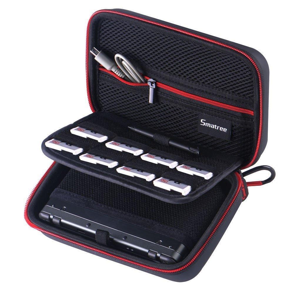 

Smatree Nintendo New 2DS and GPD WIN compatible storage case LL/New3DS/New3DSLL/3DS/3DSLL/DSi (black red)