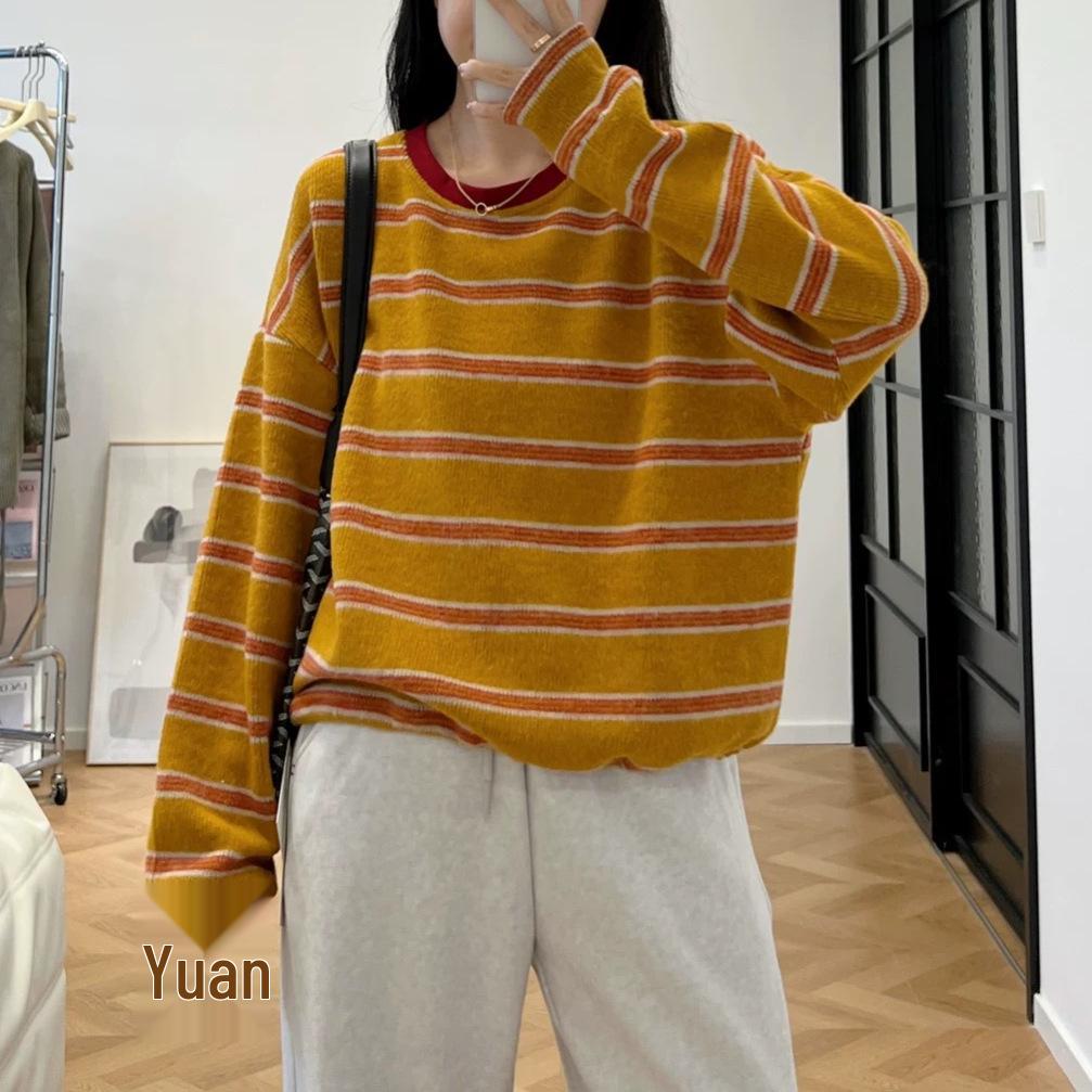 Women’s Velour Color Block Stripe Hoodie – Loose Fit, Cropped Style, Drawstring Hem, Petite. Large