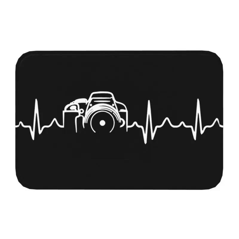 Fishing Heartbeat Doormat Anti-Slip Bathroom Kitchen Mat Toilet Floor Door Entrance Carpet Rug