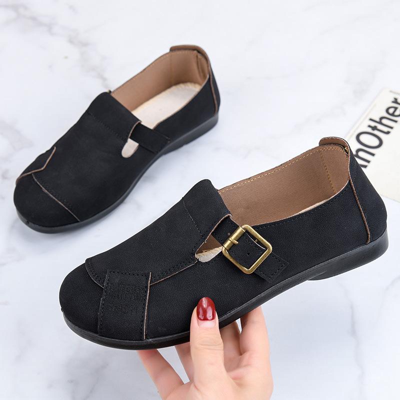 

Модная и удобная повседневная одинарная обувь женская мягкая подошва весна и осень однопедальные биркенштоки женские балетки 36