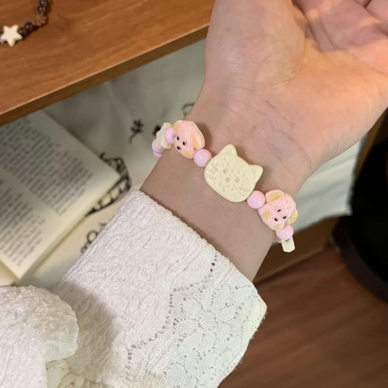 

Cute Puppy And Cat Bracelet, A High-value Jewelry Gift One Size