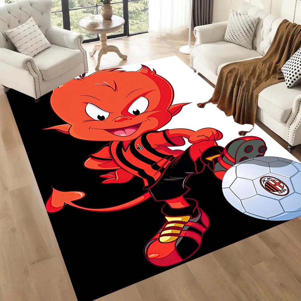 Tappeto Ac Milan Tappeto per Ufficio Adatto per Sala Giochi Studio Soggiorni Balcone Tappeto Antiscivolo Decora Uffici Migliore per Natale