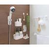 Towa Sangyo Magnetic Bath Towel Hanger, White, Approx. 45.1 x 5.3 x 6.7 cm, Sticks to Bathroom Walls