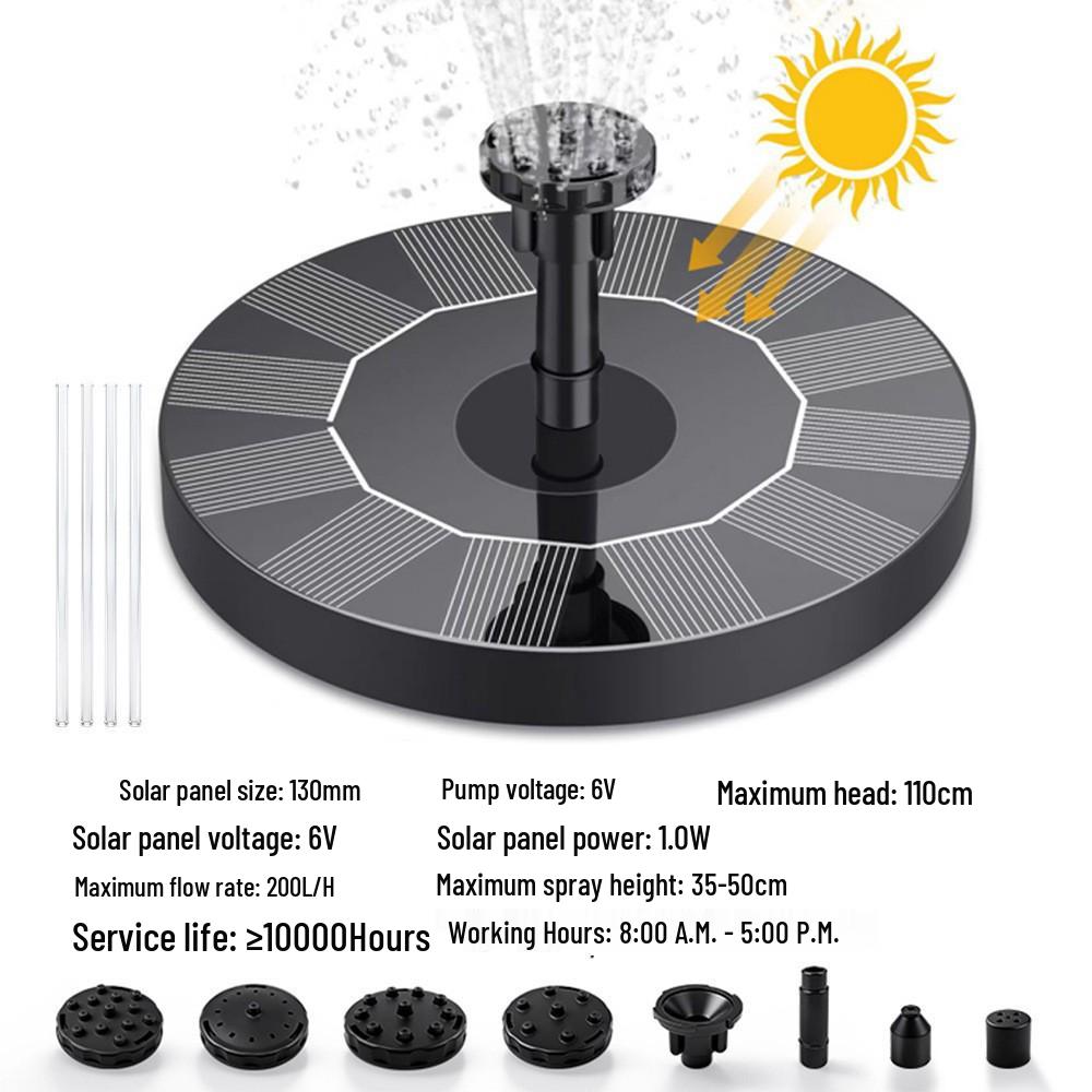 Solar Rockery Water Feature: Automatic Fountain Pump for Fish Pond and Courtyard Landscaping.