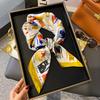 71Cm Square Scarf Animal Silk Scarf Women's Scarf Imitation Silk Summer Thin Shawl Sunscreen Cute Cat Silk Scarf