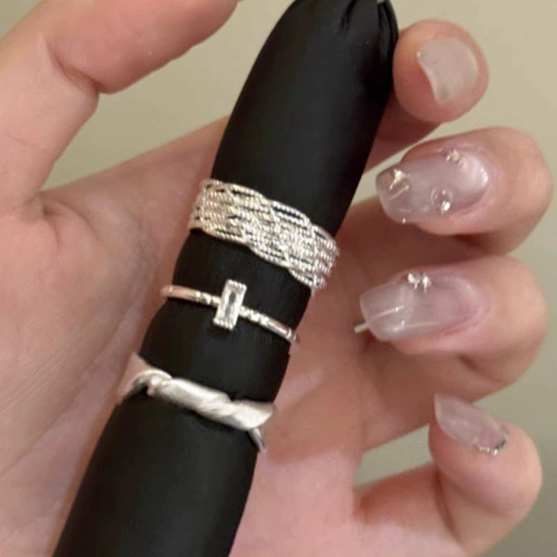 Exquisite Geometric Stackable Ring: Adjustable, Versatile, and Irregular Design for Women