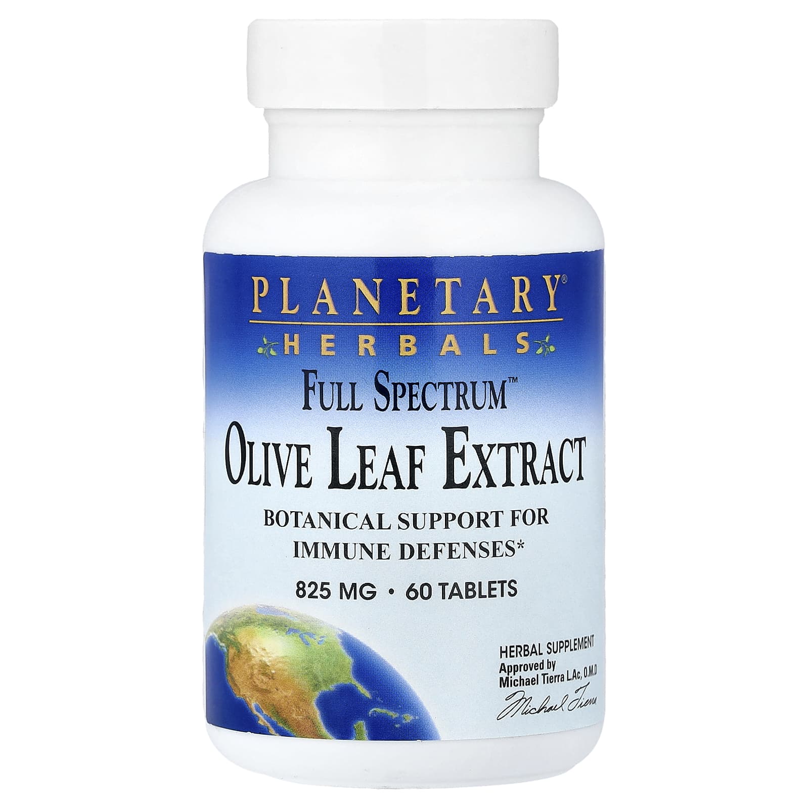 

Planetary Herbals, Full Spectrum™, Olive Leaf Extract, 825 mg, 60 Tablets