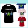 Camiseta Among Us Impostor Tripulante Infantil Manga Curta Gola Redonda Camiseta Presente