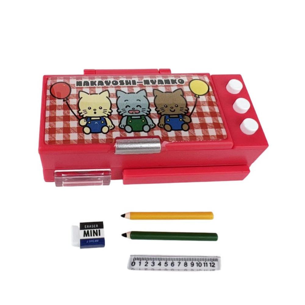 

Pretend Toys Dollhouse Pencil Case Simulated Scene Mini Stationery Box Pencil Box Model BJD OB11 красный