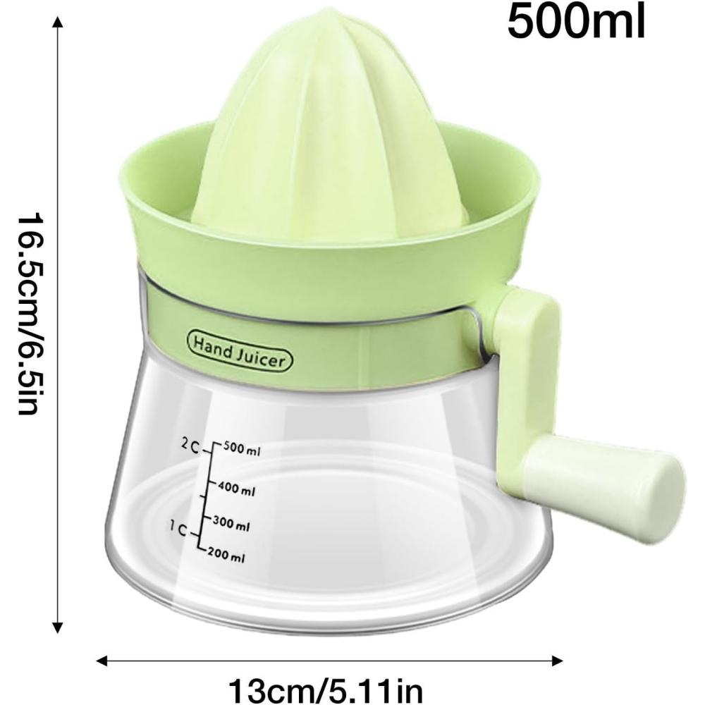 Ruční odšťavňovač - Domácí odšťavňovač na citrony, ručně klikový odšťavňovač na ovoce, úsporný ruční odšťavňovač, vhodný na pomeranče, citrony, celer,