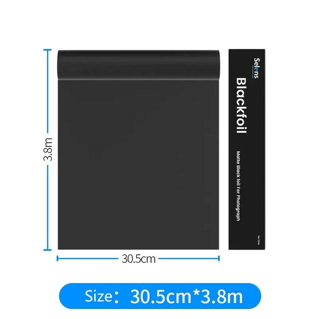 

Selens Spotlight Black Aluminum Foil Paper Matte Cinefoil Non Reflective Photography Cardboard for Light & Masking Light Leak